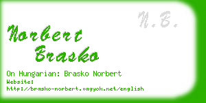 norbert brasko business card